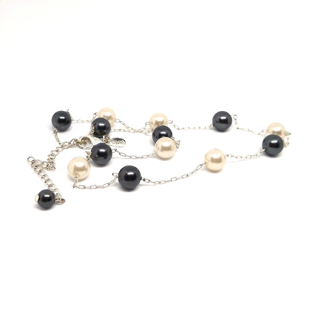 RMN faux pearl station necklace